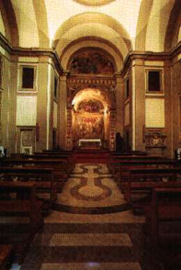 Chiesa di Sant’Eligio navata centrale, capolavoro di Raffaello da Urbino. Inizio XVI secolo 